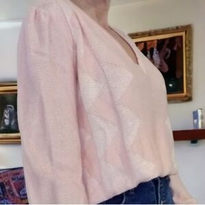 Vtg Pleated Pullover Sweater